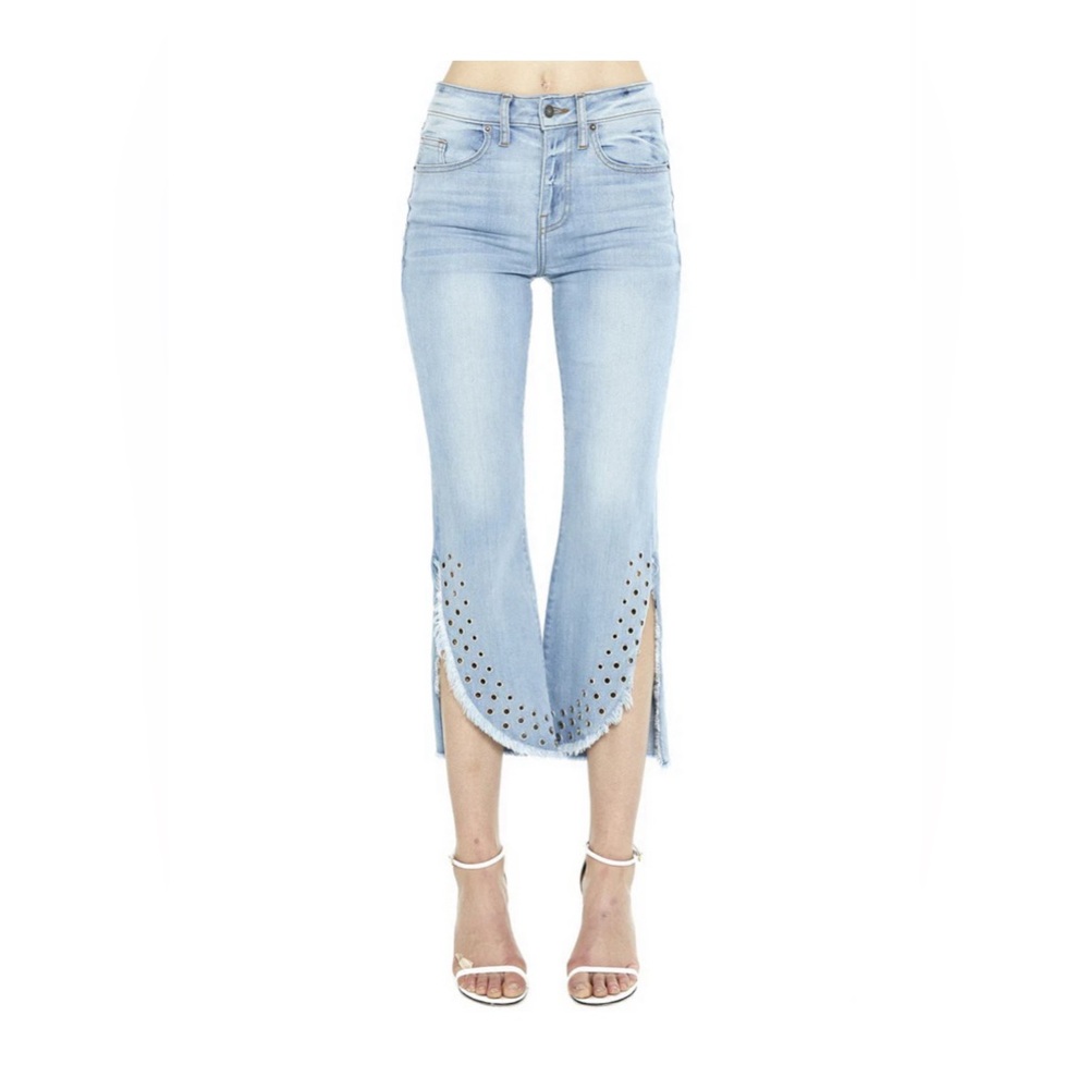 MISA Los Angeles super star cropped flare jeans. Sz 27